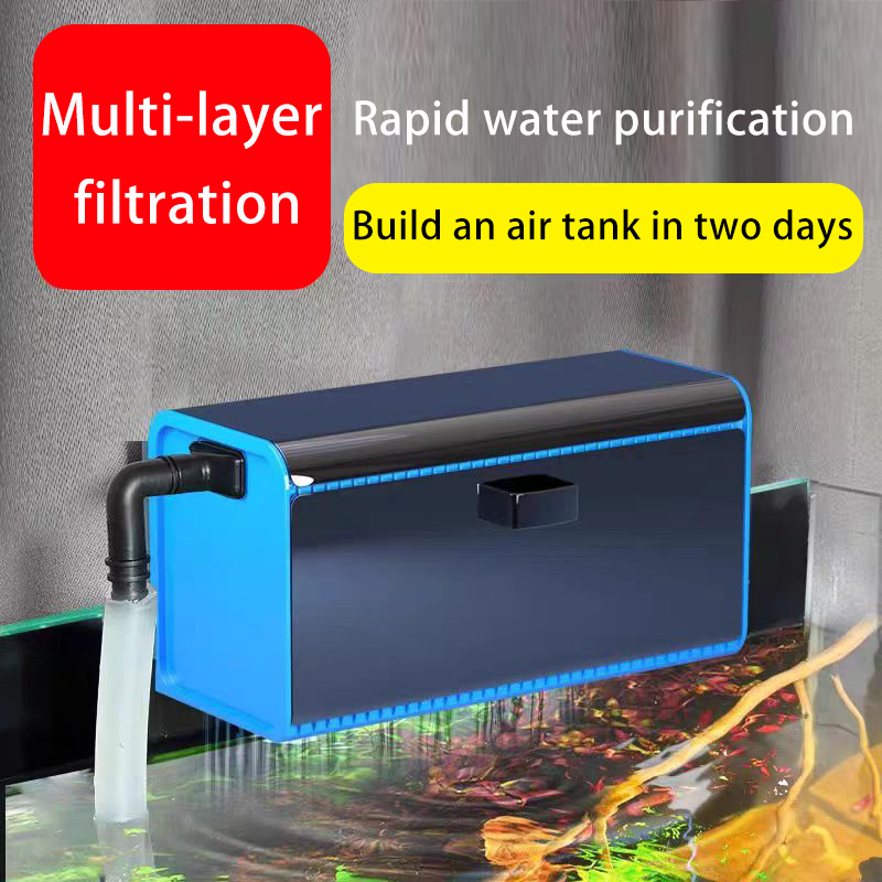 Reef Tank Filter - ถังกรองปลากล่องกรองน้ําฟรีขนาดเล็กหยดติดผนังปั๊มกรองลิ้นชักกรองAquariumอุปกรณ์เสริม 220V-240V