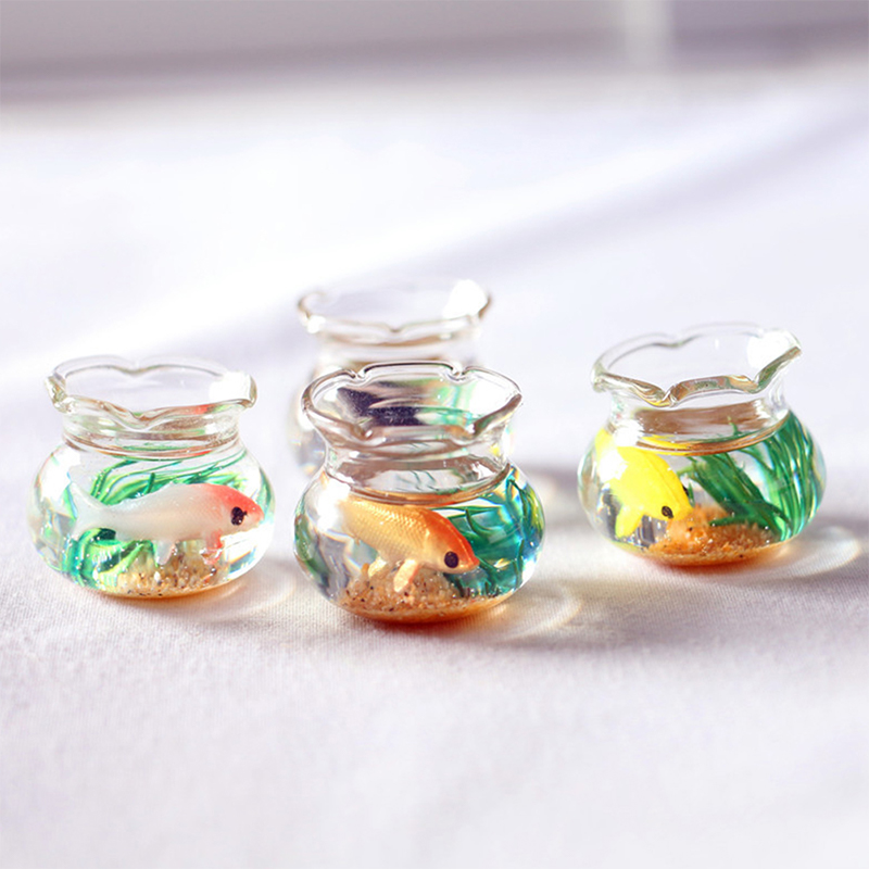 Ocean Aquarium - ของตกแต่งบ้าน ของเล่นตกแต่งบ้านตุ๊กตา ตู้ปลาตุ๊กตา ตู้ปลาแก้วจิ๋วสำหรับบ้านตุ๊กตา กล่องอเนกประสงค์