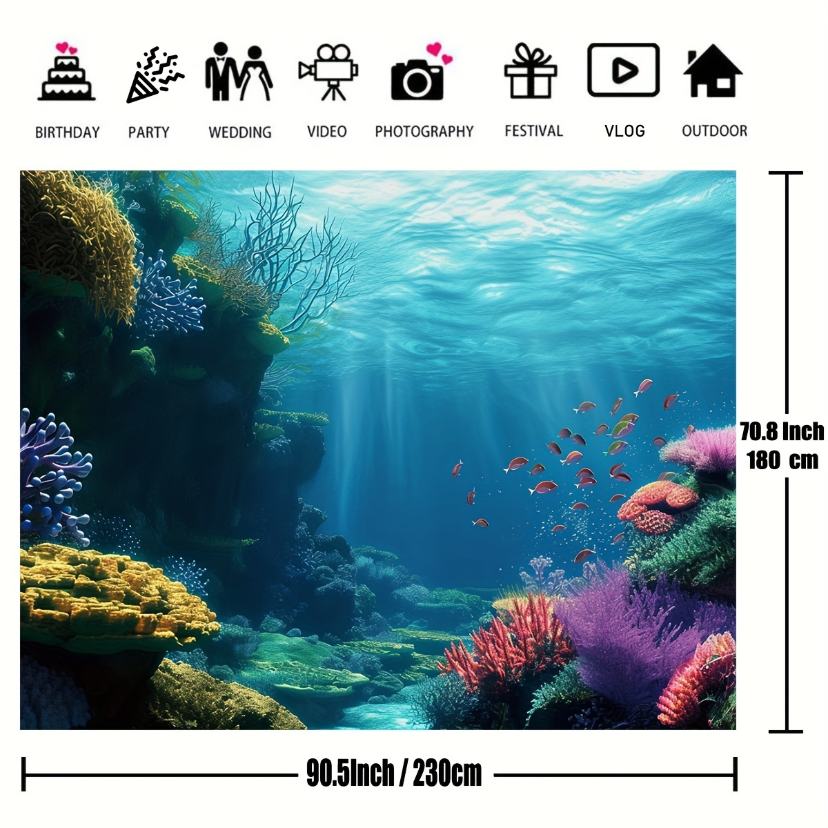 1 ชิ้น ฉากใต้น้ำ ปะการัง ปลา ท - Ocean Aquarium บทวิจารณ์และราคา